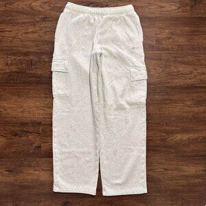 ARITZIA TNA Cozy Fleece Mega Cargo Sweatpants Grey - Small Tall